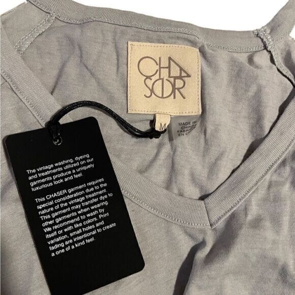 Chaser Gray Cold Shoulder Long Bell Sleeves Top Size M NWT - Picture 1 of 12